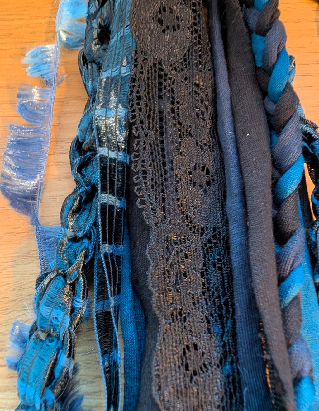 Midnight Graveyard Handmade Upcycled Whimsigoth Fabric Necklace