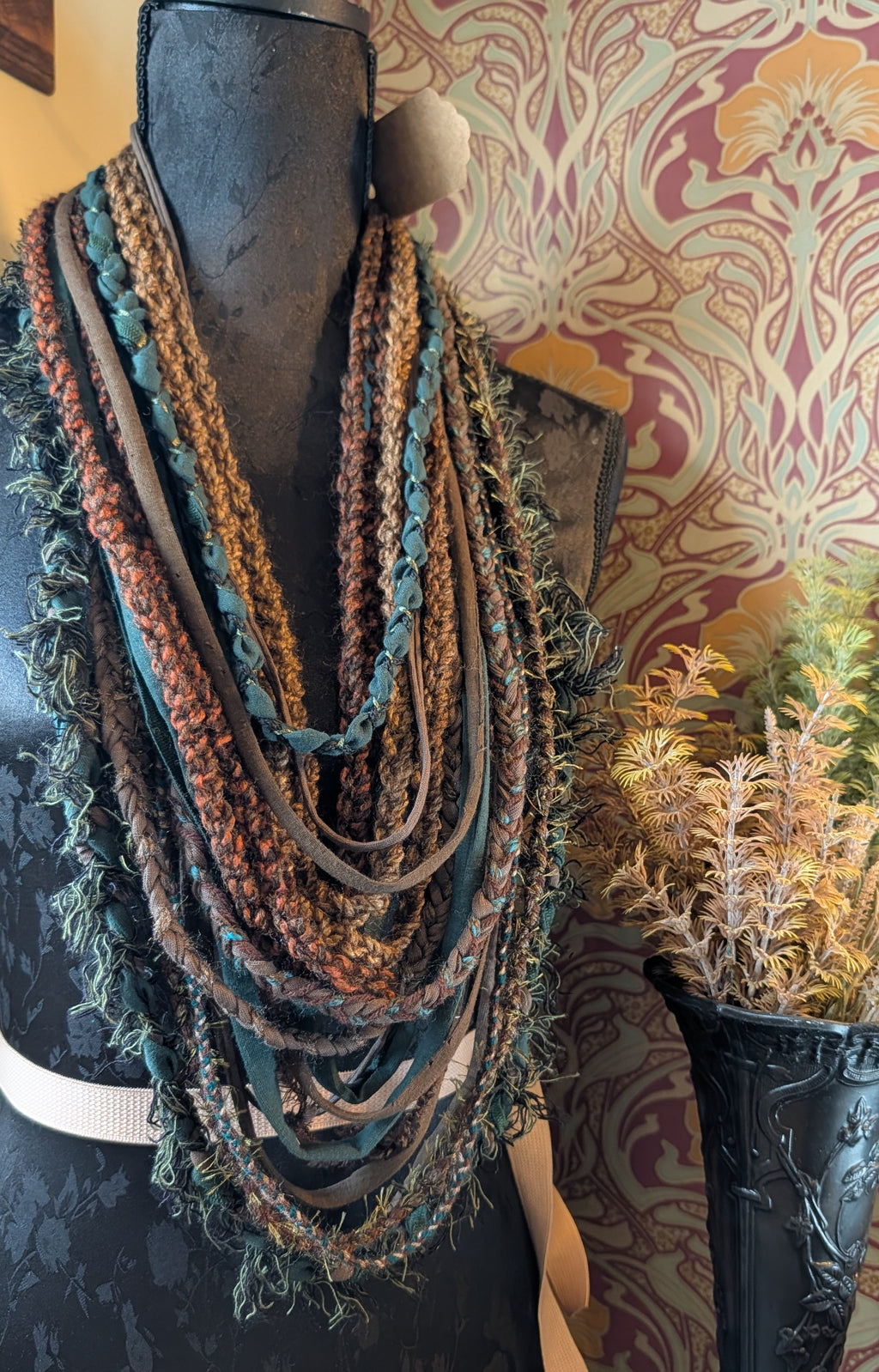 Forestcore Bohemian Style Infinity Scarf
