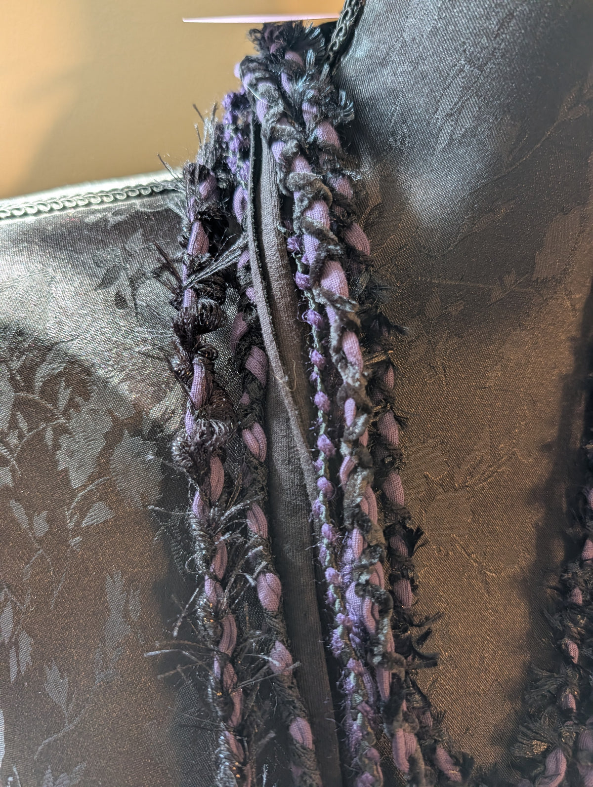 Belladonna, Beautiful Gothic Boho Style Fabric Necklace