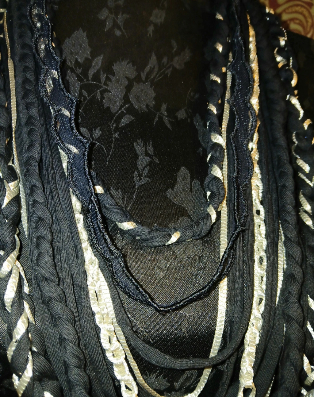 Lunar, Upcycled Fabric Necklace