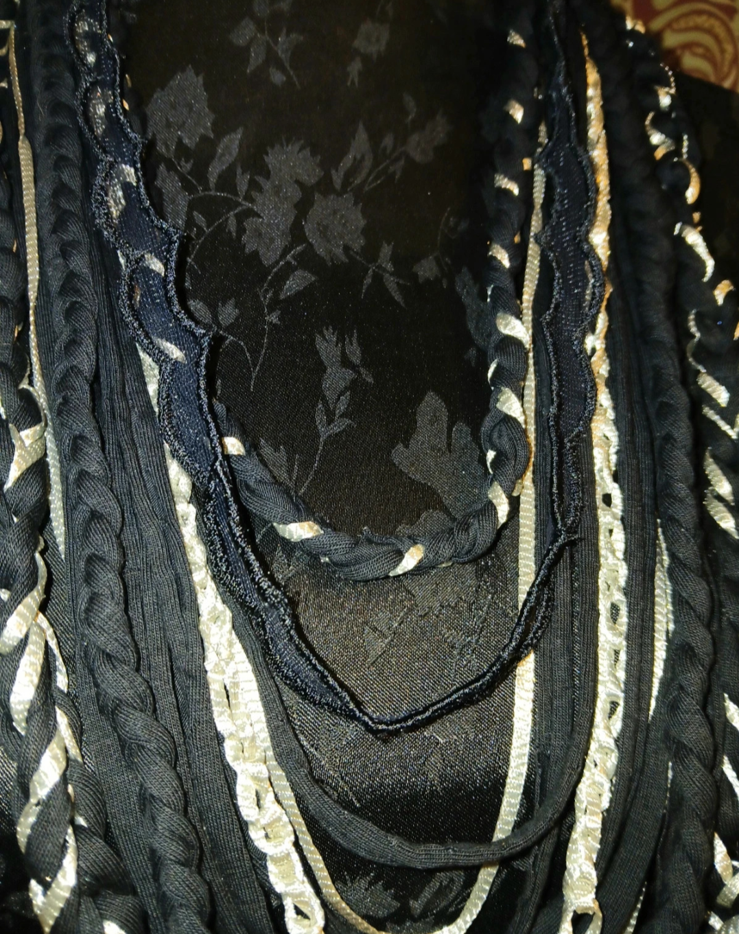 Lunar, Upcycled Fabric Necklace