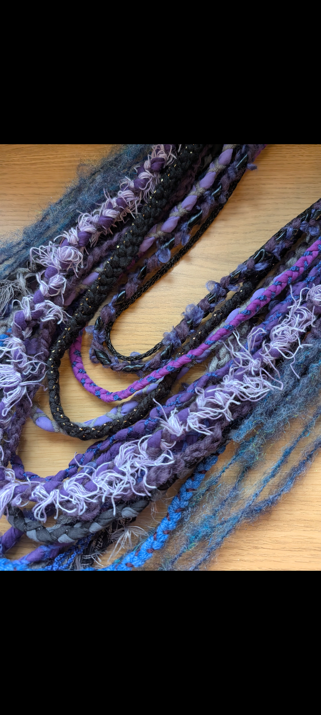 Tempest Witch, Beautiful Fabric Necklace, Handmade  & Upcycled