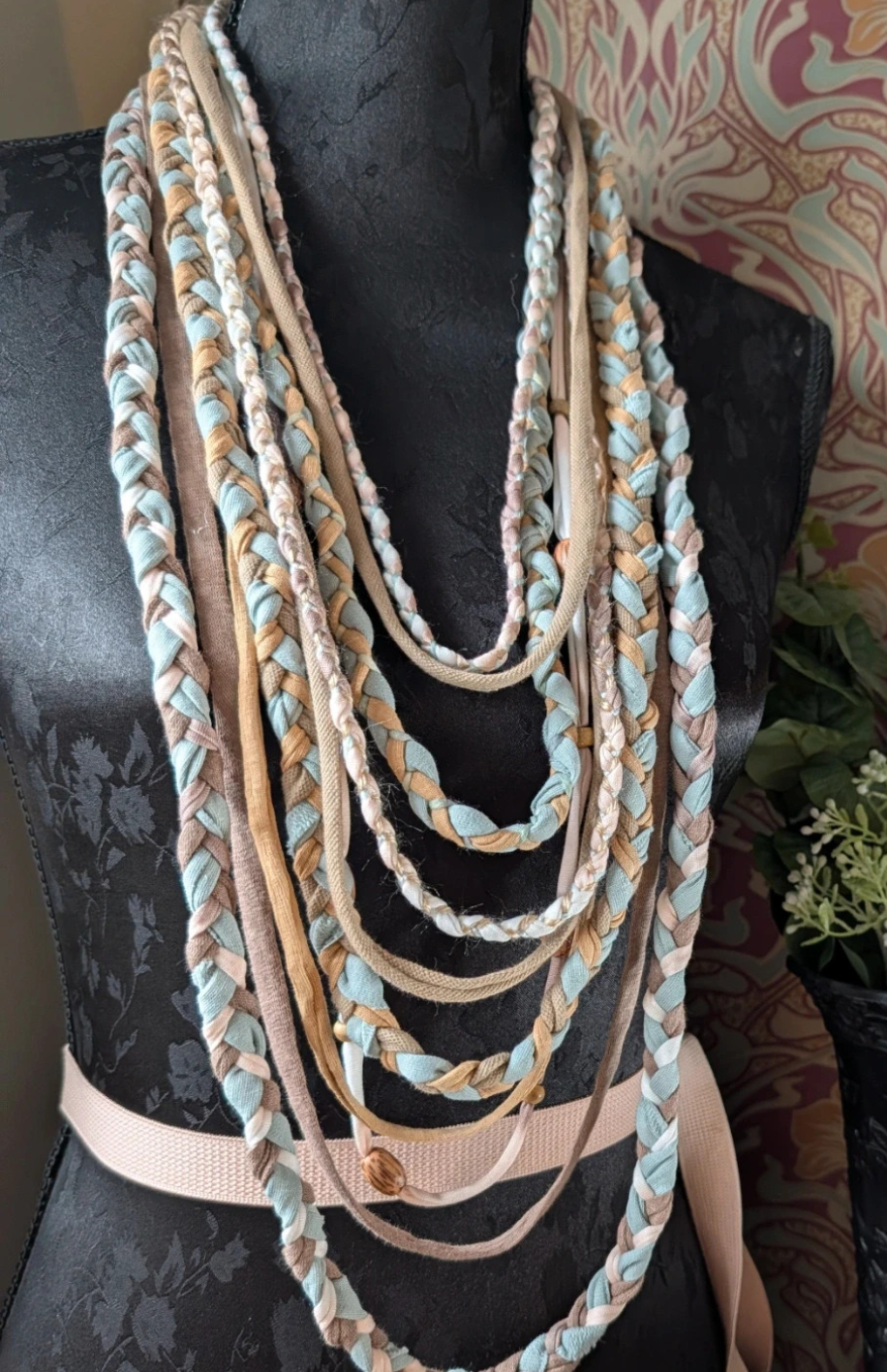 Mint Ice, Summer Festival, Boho Style, Longer length Infinity Scarf
