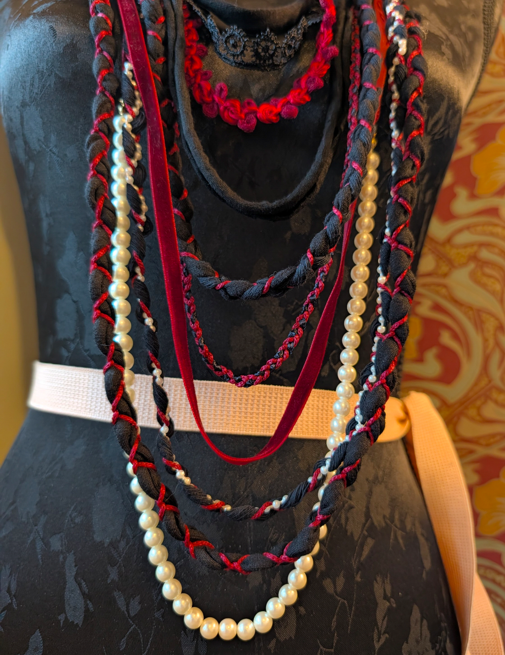 Tudor Rose, Handmade Upcycled Statement Piece