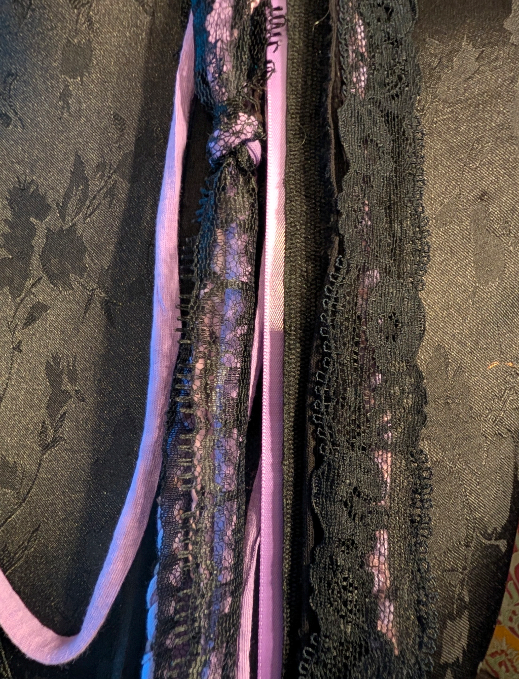 Whimsigoth Lilac, Vintage Style Handmade Fabric Necklace