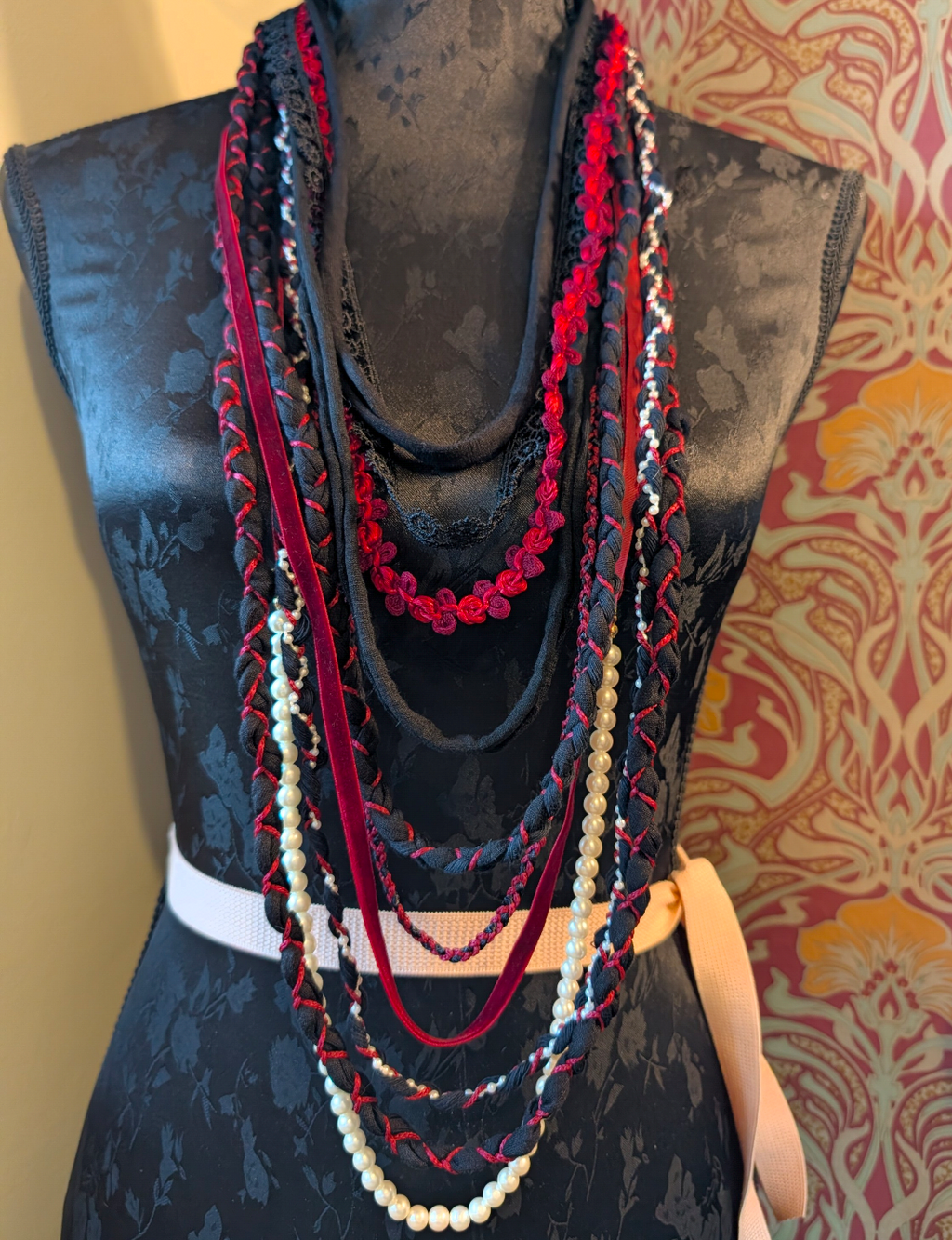 Tudor Rose, Handmade Upcycled Statement Piece