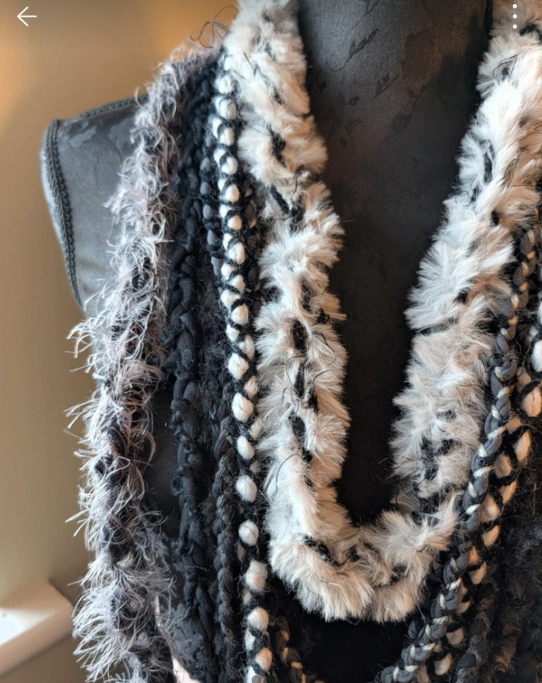Men's Viking Jackdaw accessory/costume/ceremonial statement piece infinity scarf/necklace
