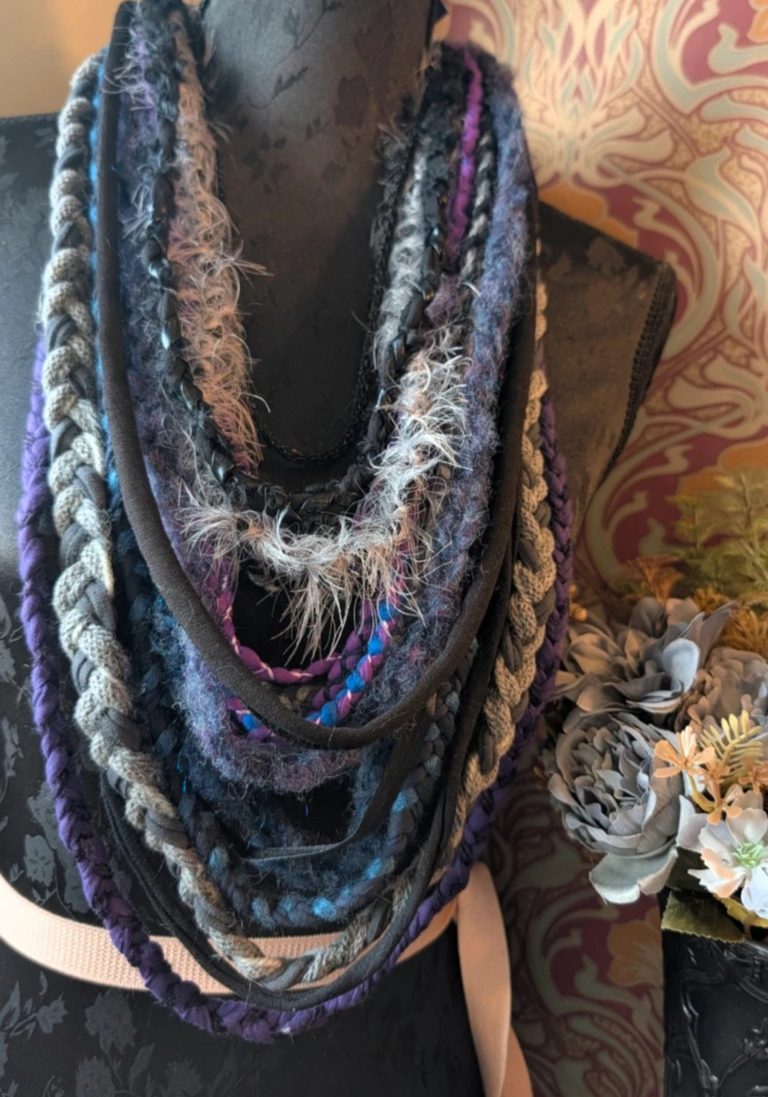 Tempest Witch Boho Witchy Style Fabric Necklace