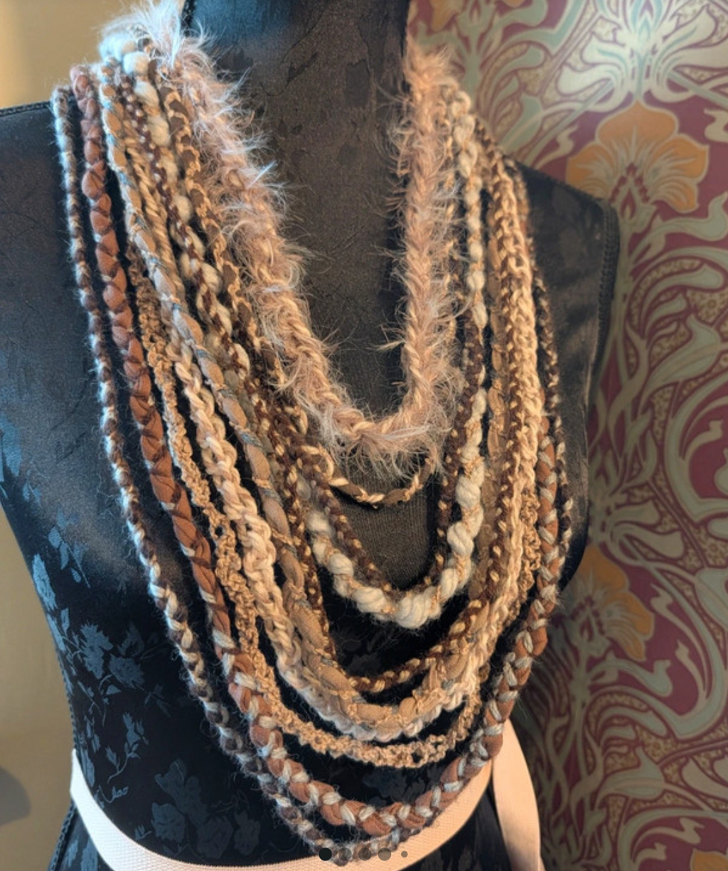 Viking Maiden, Viking Aesthetic Woven Necklace or Costume Accessory