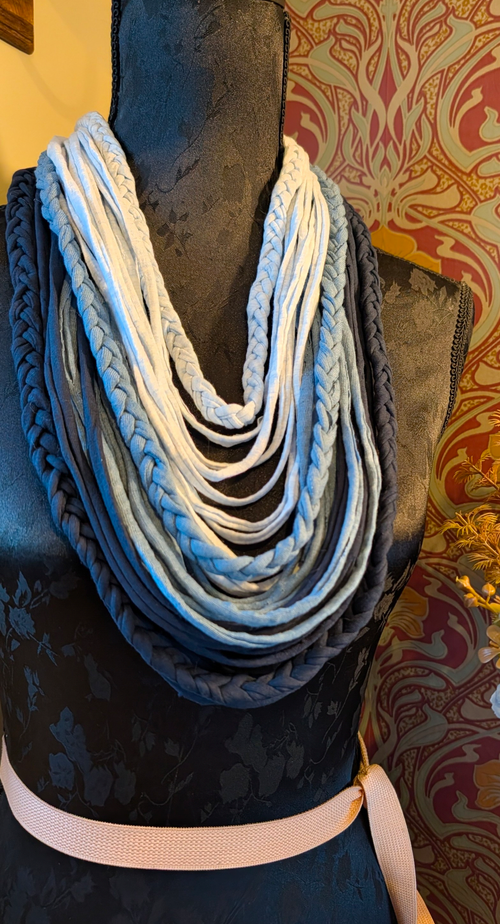 Blue Ombre Handmade Infinity Scarf