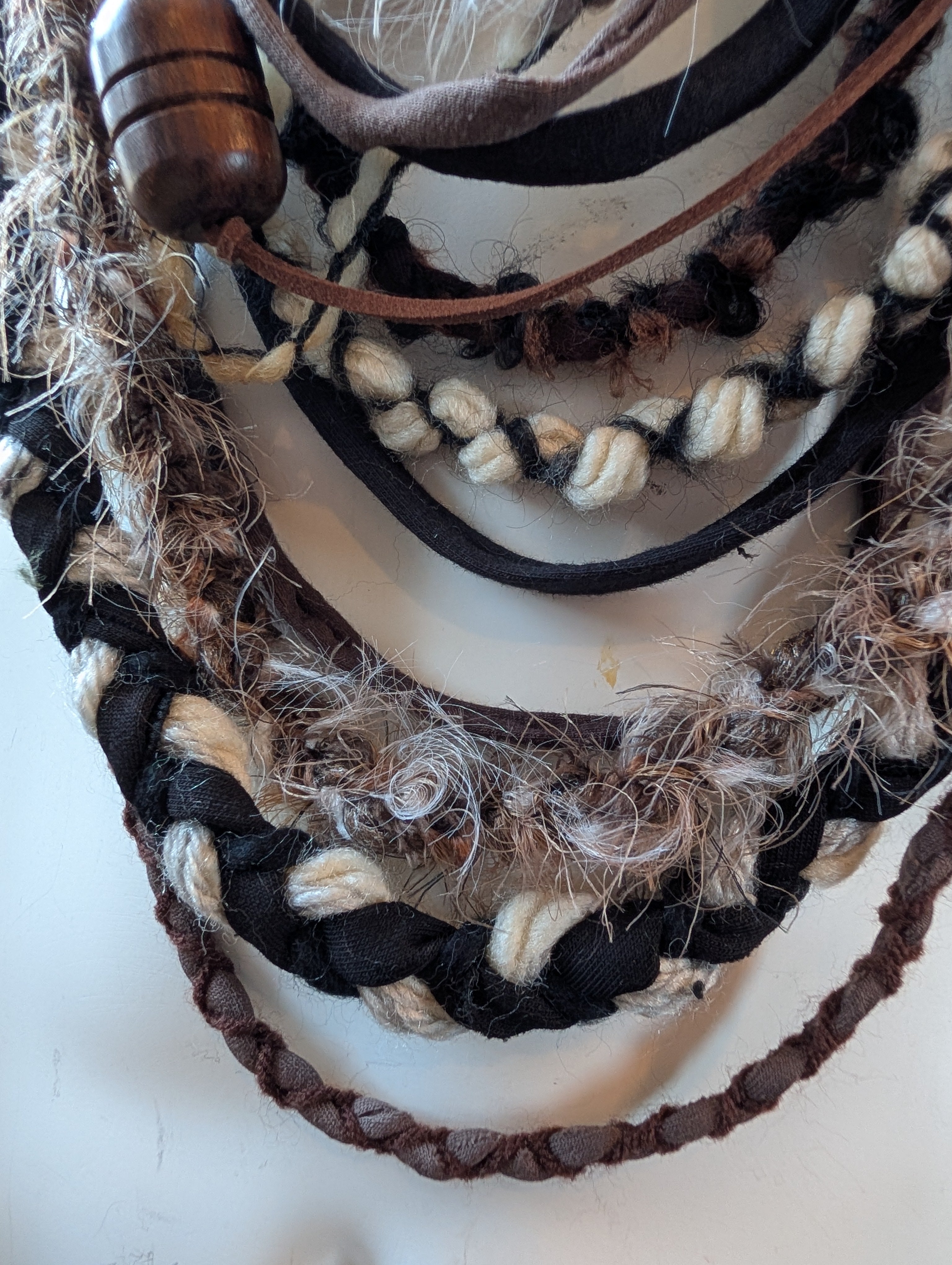 Viking Ragnor, Men's layered fabric scarf for Viking costume
