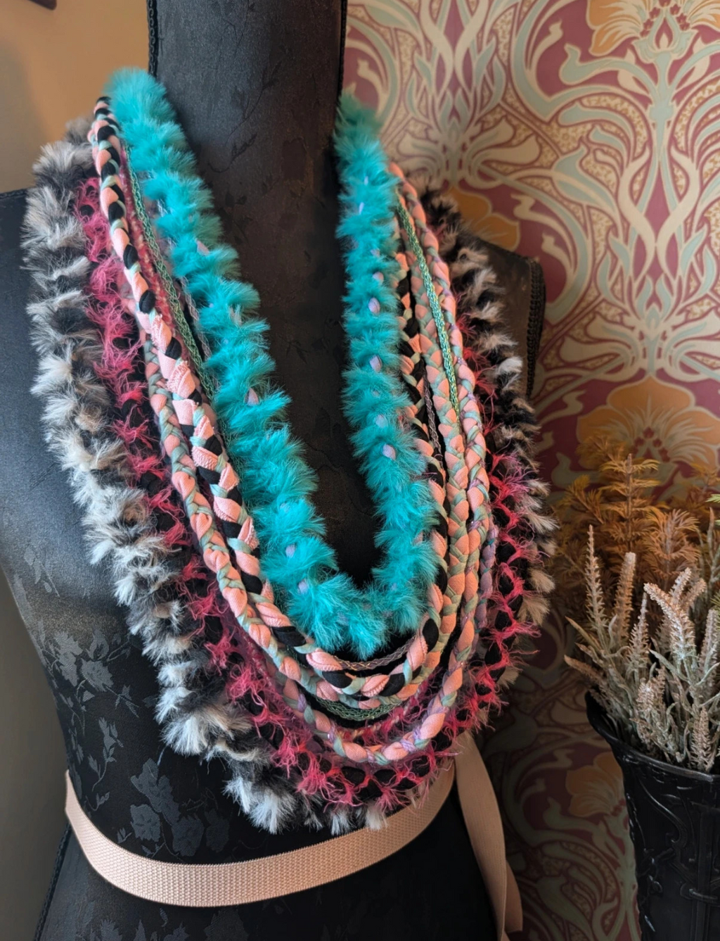 Boho Brights, Scenecore Anime Digicore aesthetic Infinity Scarf