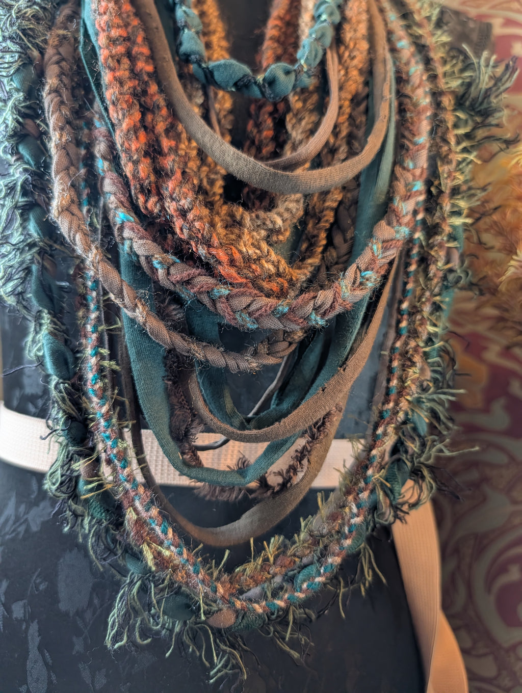 Forestcore Bohemian Style Infinity Scarf