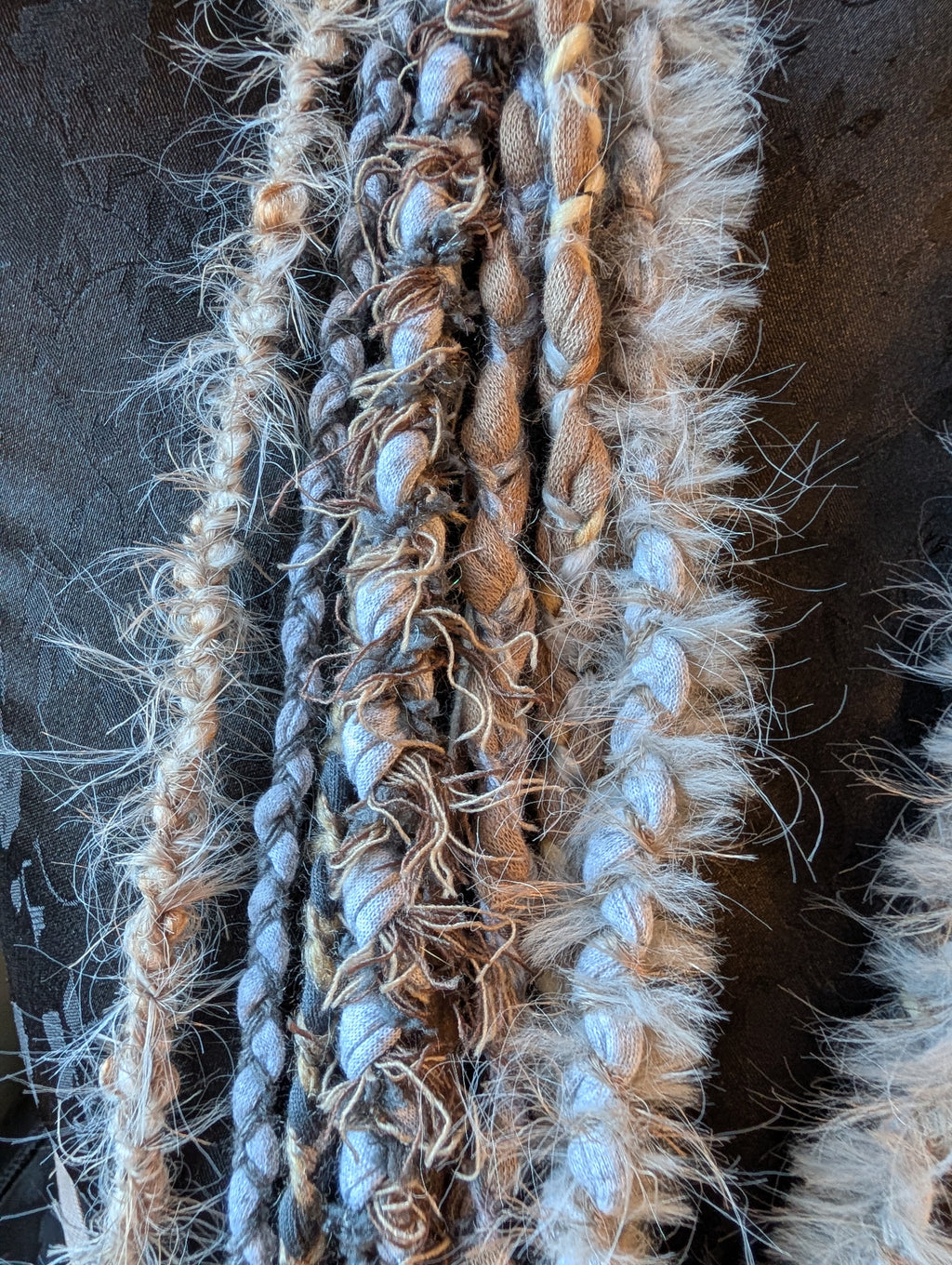 Viking Lagertha Statement Piece, fabric necklace handmade, upcycled & unique