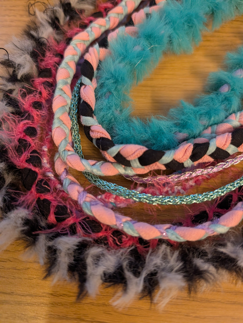 Bright & Bold Fashion Accessory: Scene Queen, layered fabric scarf/necklace, handmade & eco-conscious item