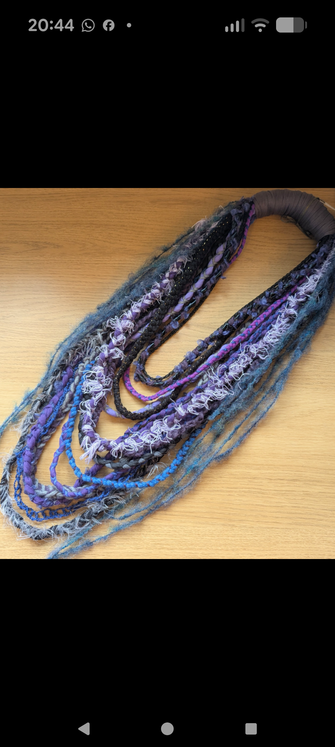 Tempest Witch, Beautiful Fabric Necklace, Handmade  & Upcycled