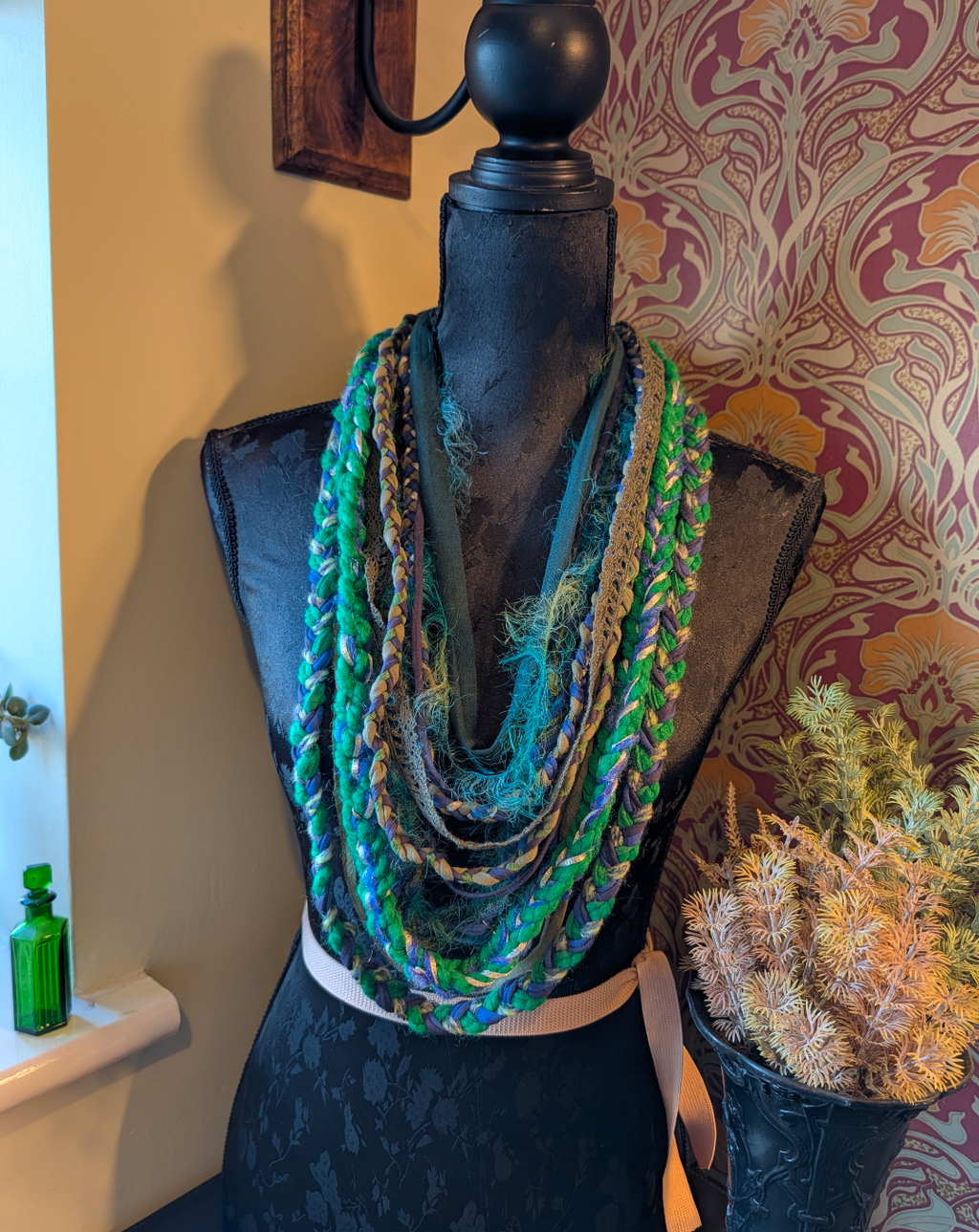 Celtic Witch Handcrafted Upcycled Infinity Scarf