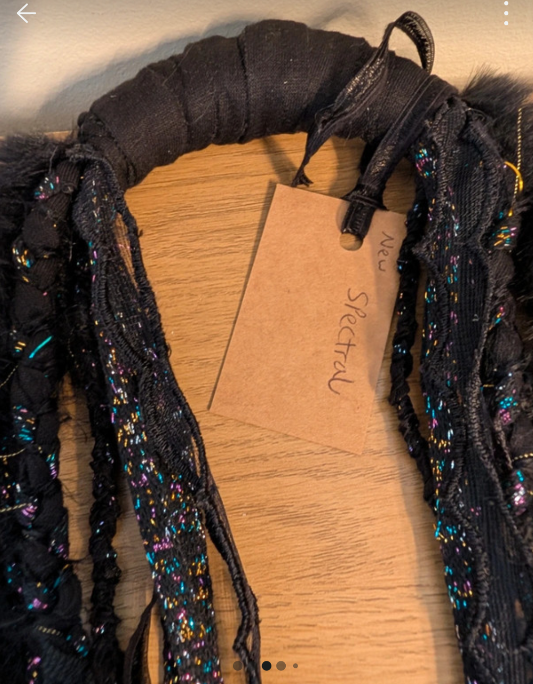 Spectral, Ethically Handmade, Gothic Fabric Necklace