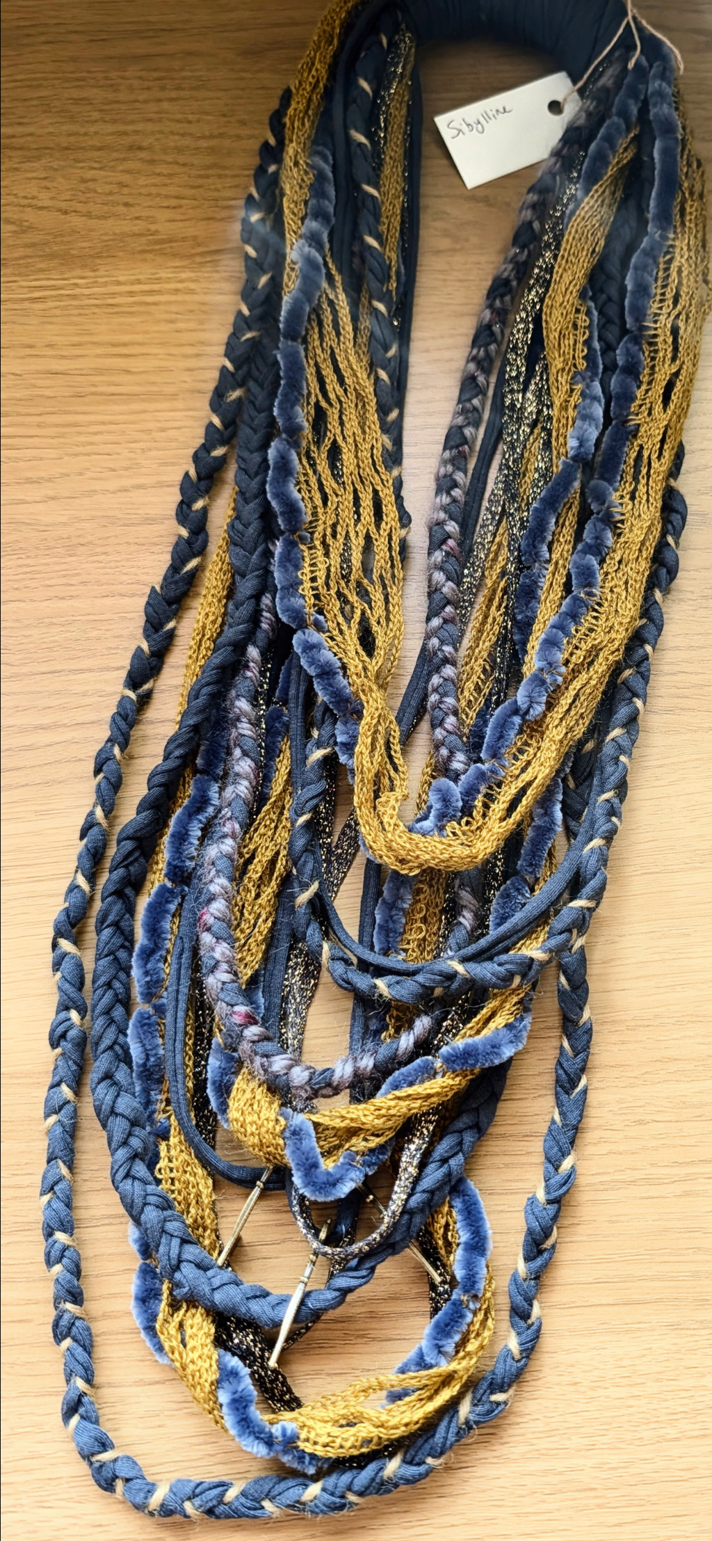 Sibylline, Unusual Handmade Upcycled Fabric Necklace