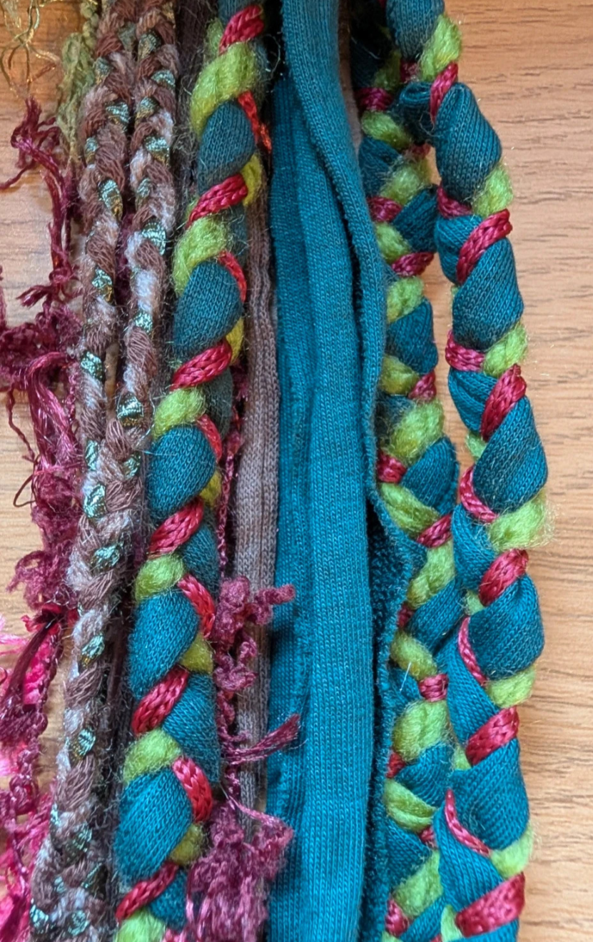 Rose Wood, Handcrafted Boho Fabric Necklace
