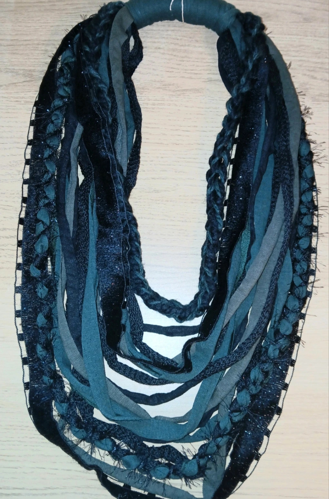 Starlit Forest, Wiitchy Boho Forestcore Fabric Necklace