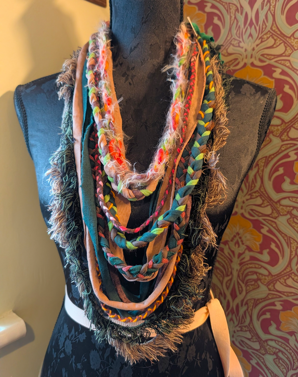 Cottage Witch, Handmade Statement Piece Infinity Scarf