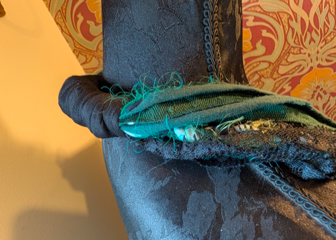 Absinthe, Unique Handmade Gothic Fabric Necklace