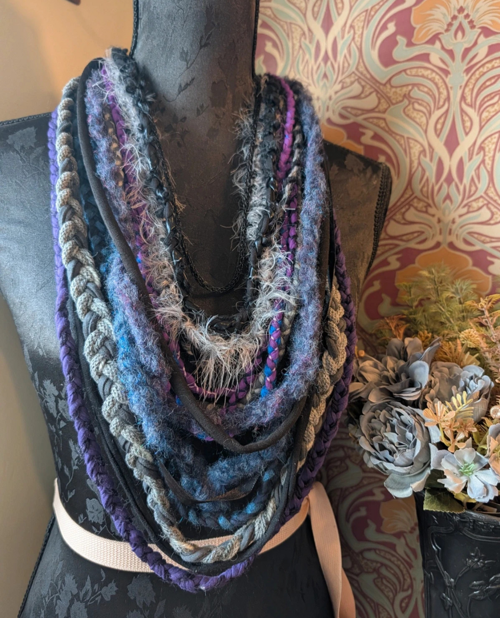 Tempest Witch Boho Witchy Style Fabric Necklace