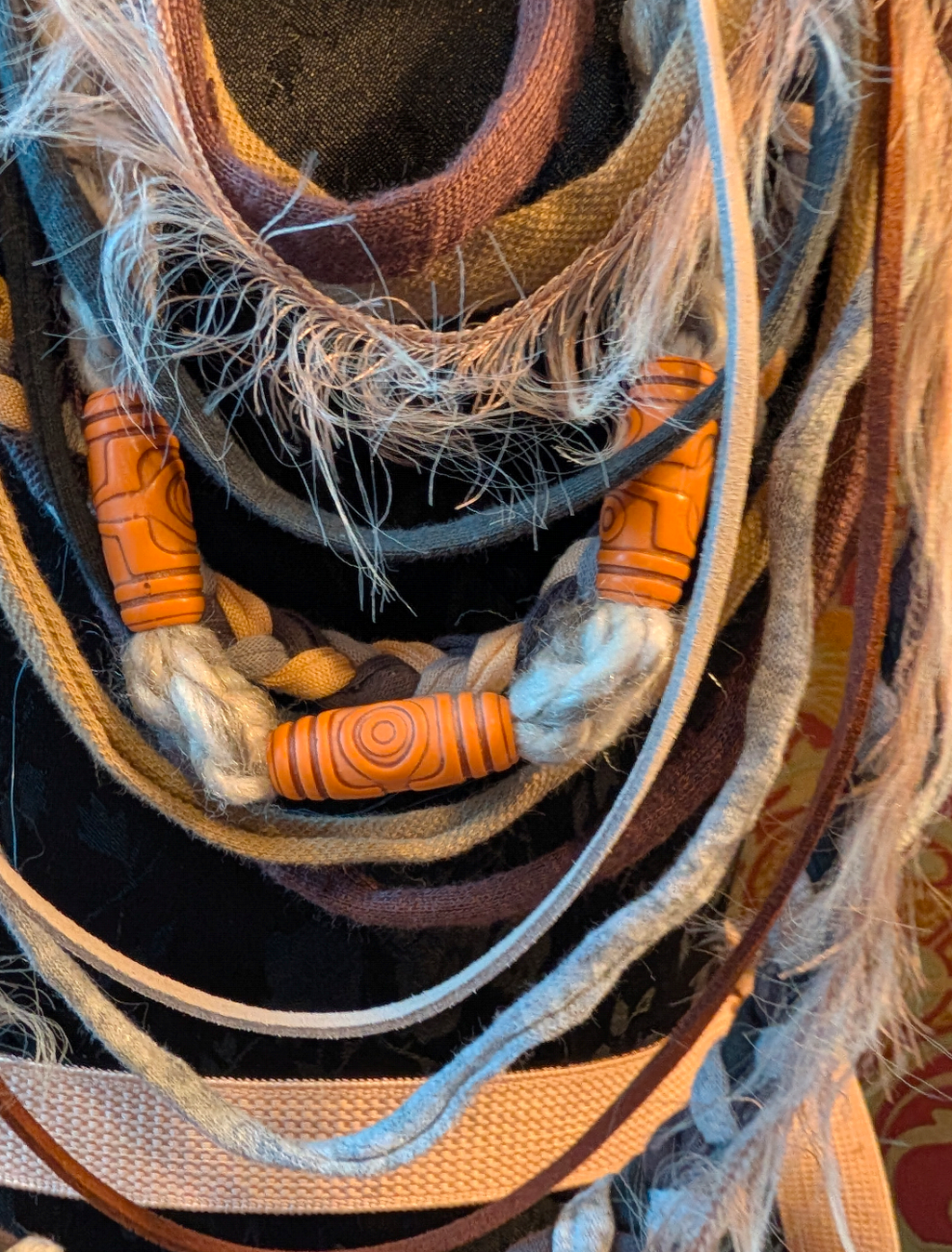 Norse Witch Unique Handmade Fabric Necklace