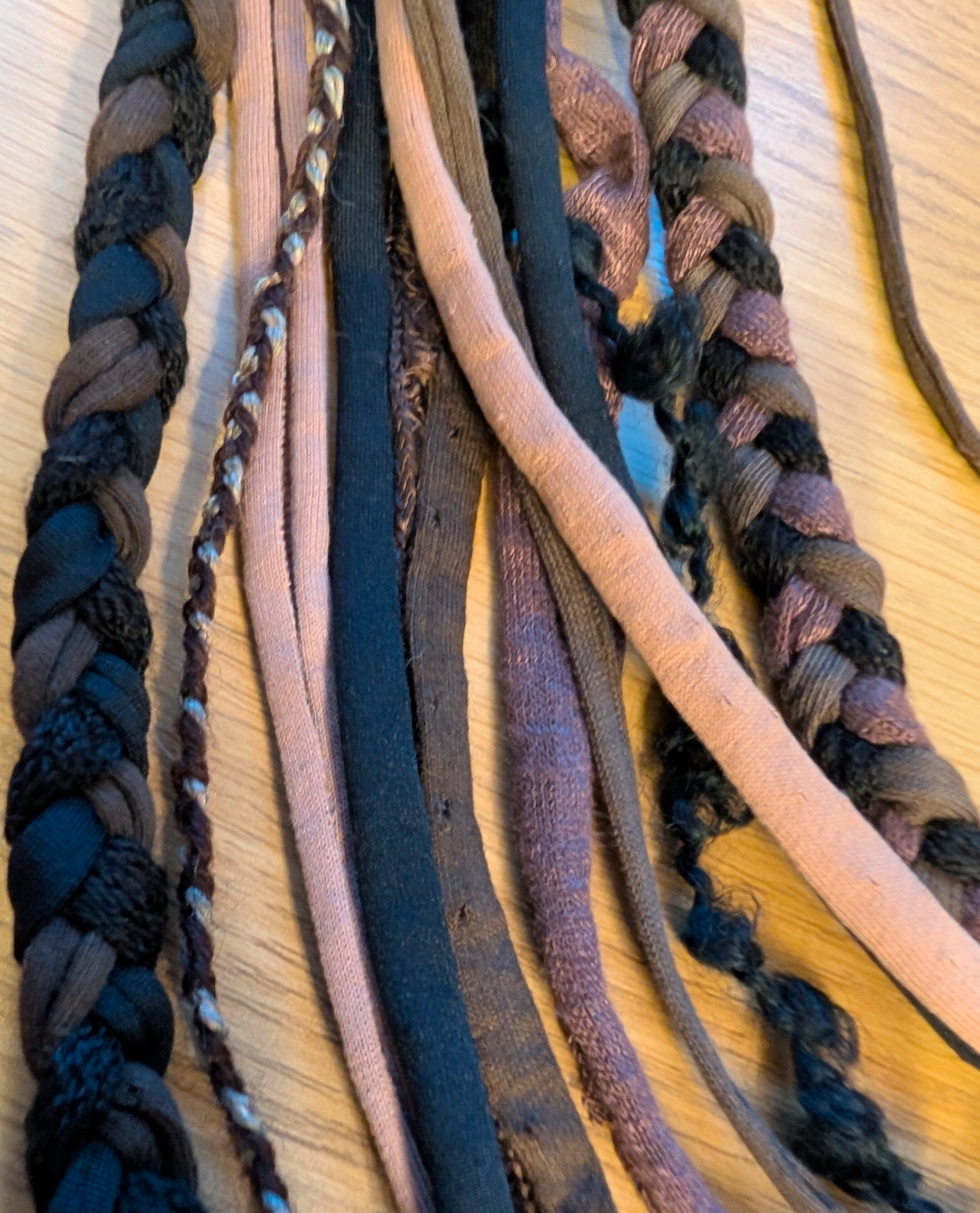 Layered Earth - Boho Multi-Strand Fabric Statement Necklace