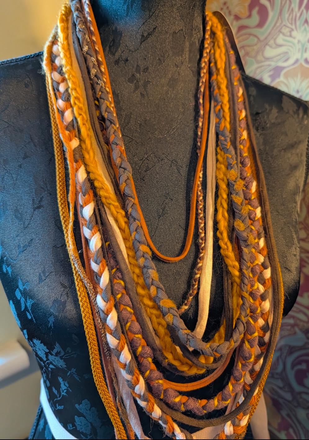 Pumpkin Spice Handcrafted Bohemian Style Scarf