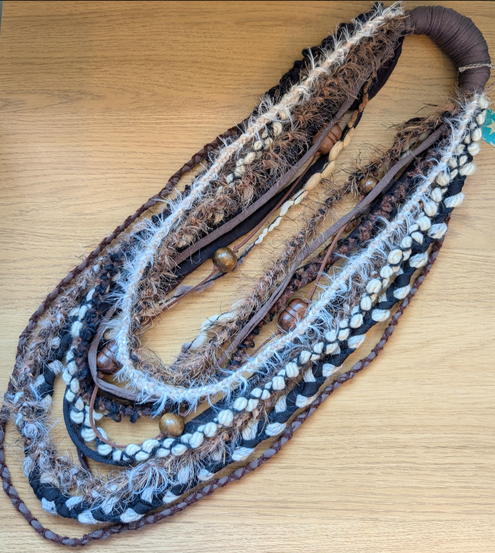Viking Ragnor, Men's layered fabric scarf for Viking costume