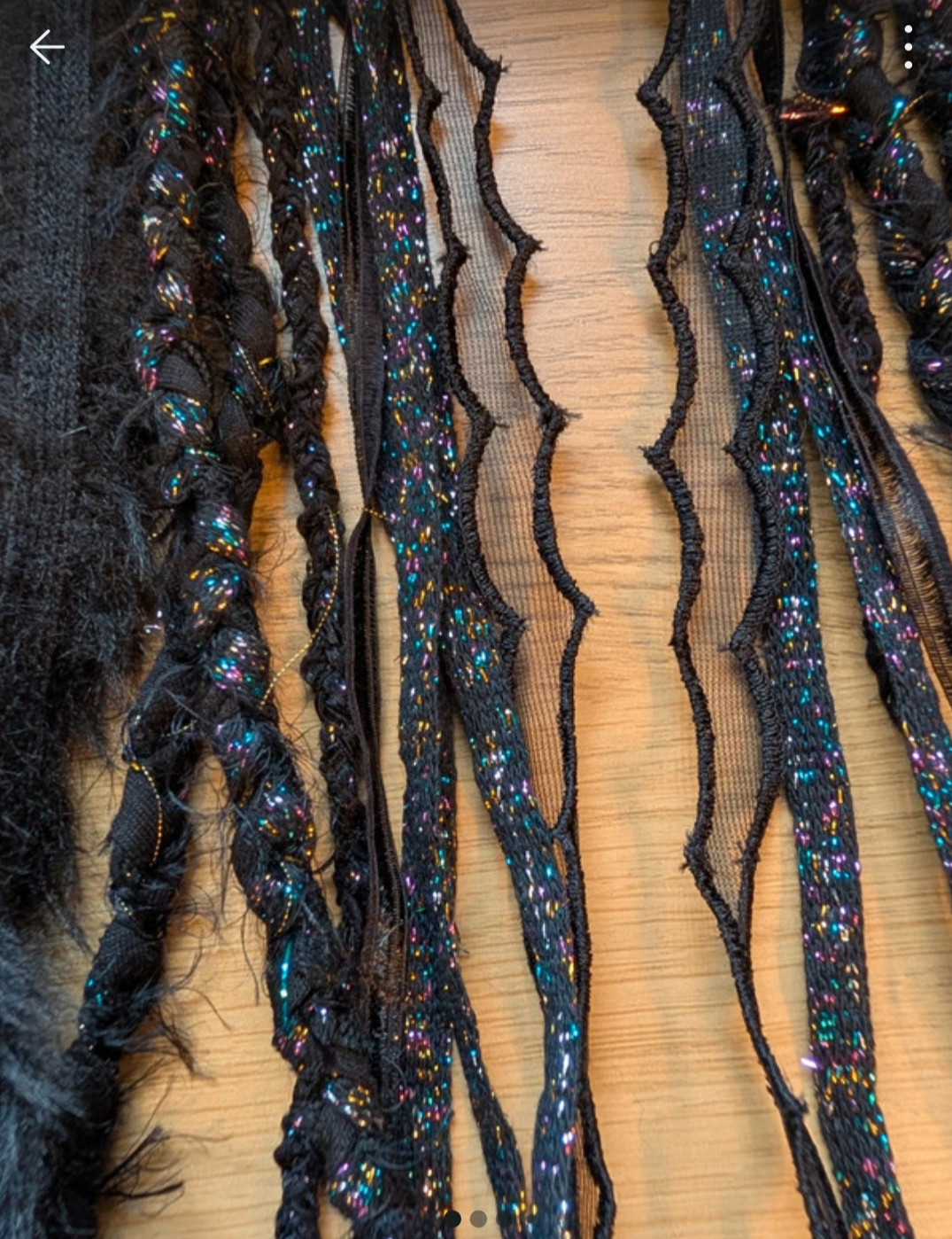 Spectral, Ethically Handmade, Gothic Fabric Necklace