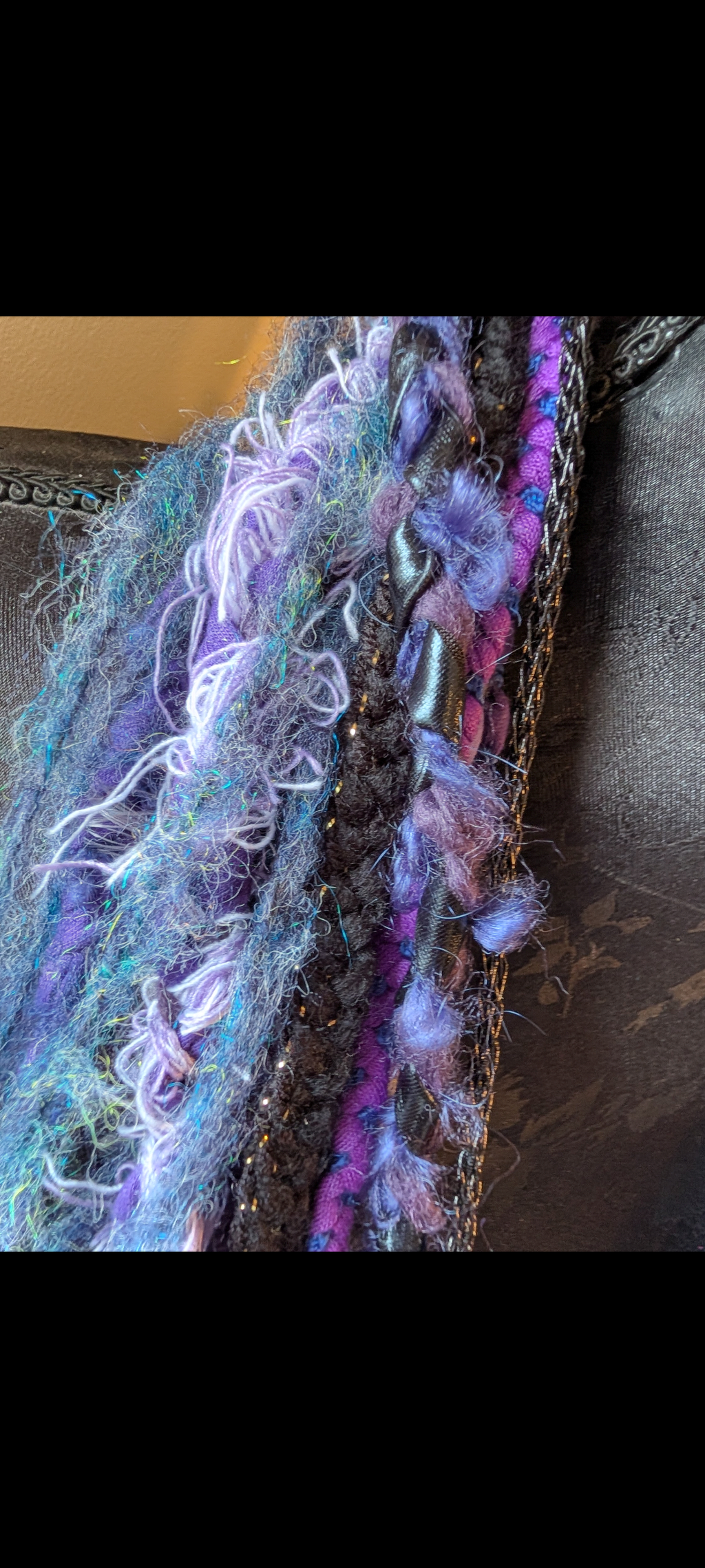 Tempest Witch, Beautiful Fabric Necklace, Handmade  & Upcycled