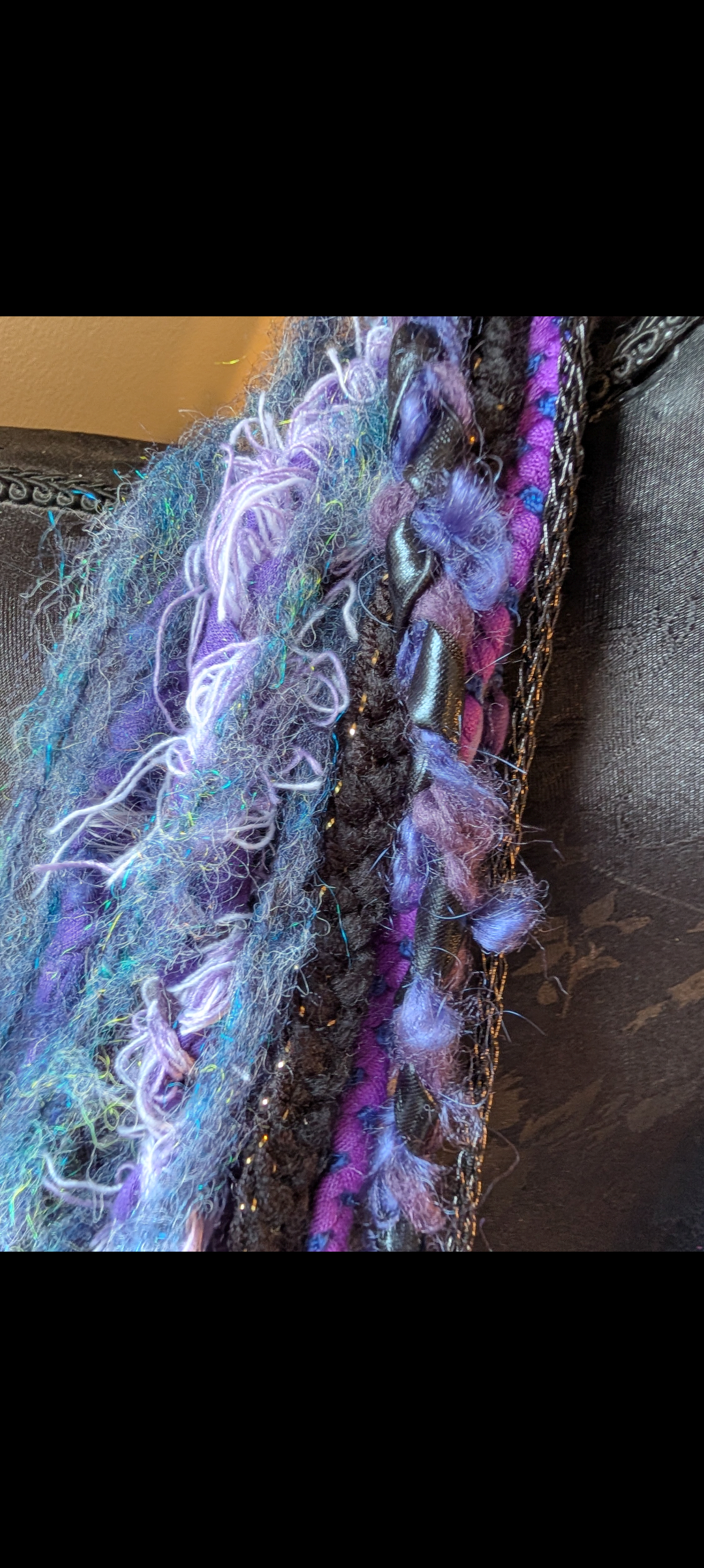Tempest Witch, Beautiful Fabric Necklace, Handmade  & Upcycled
