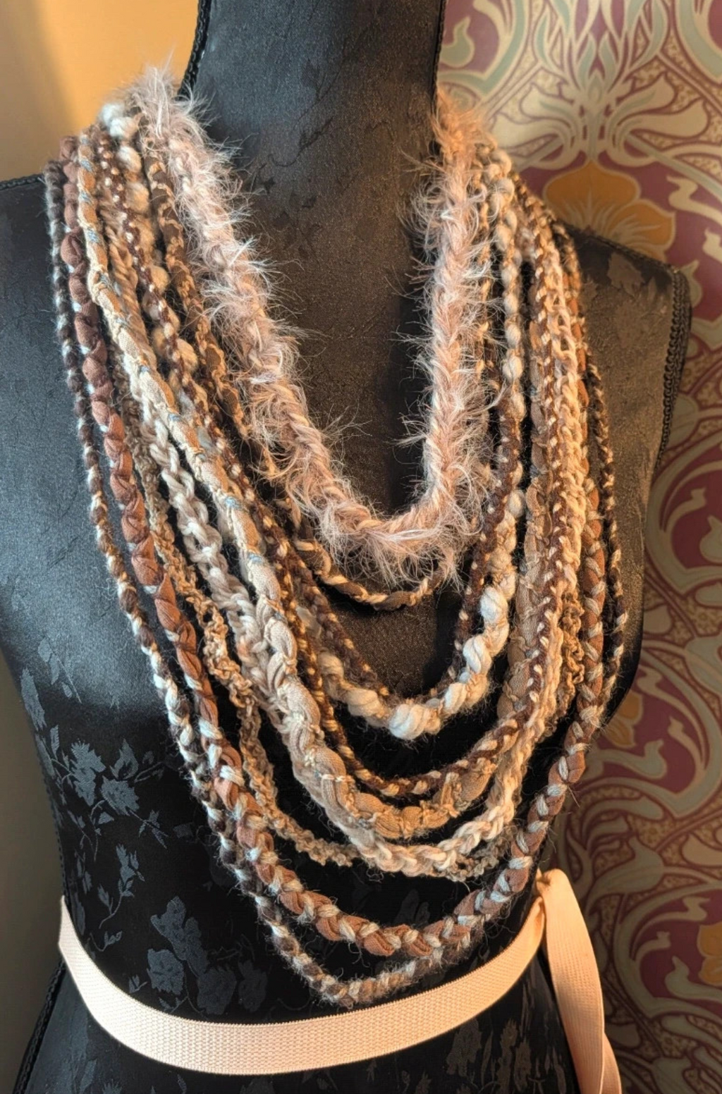 Viking Maiden, Viking Aesthetic Woven Necklace or Costume Accessory