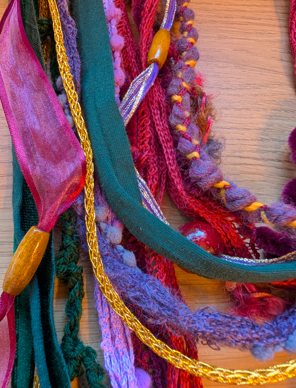 Folk Witch, Handmade Fabric Necklace