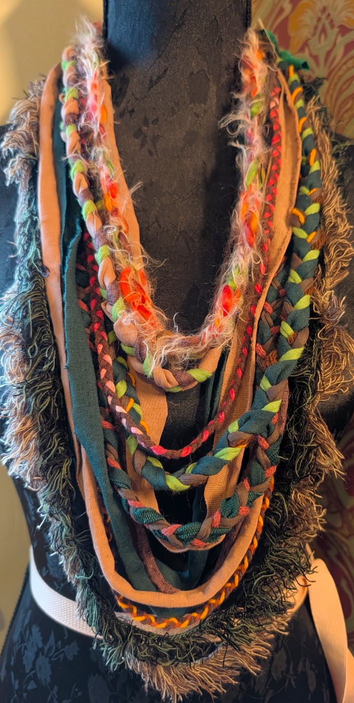 Cottage Witch, Handmade Statement Piece Infinity Scarf