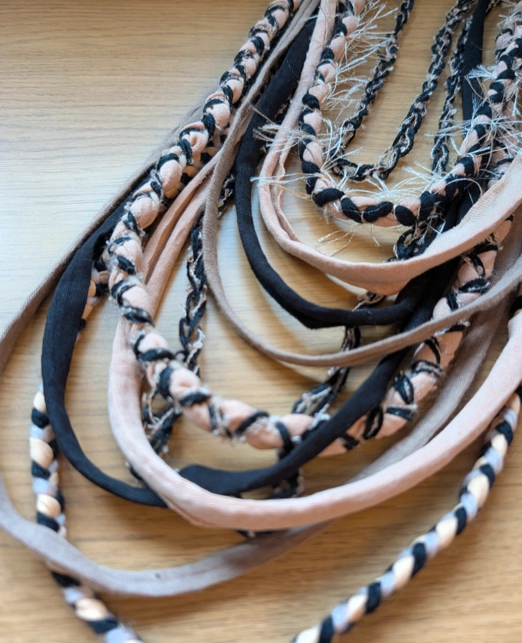 Serpentine, Handmade Witchy Boho Style Fabric Necklace