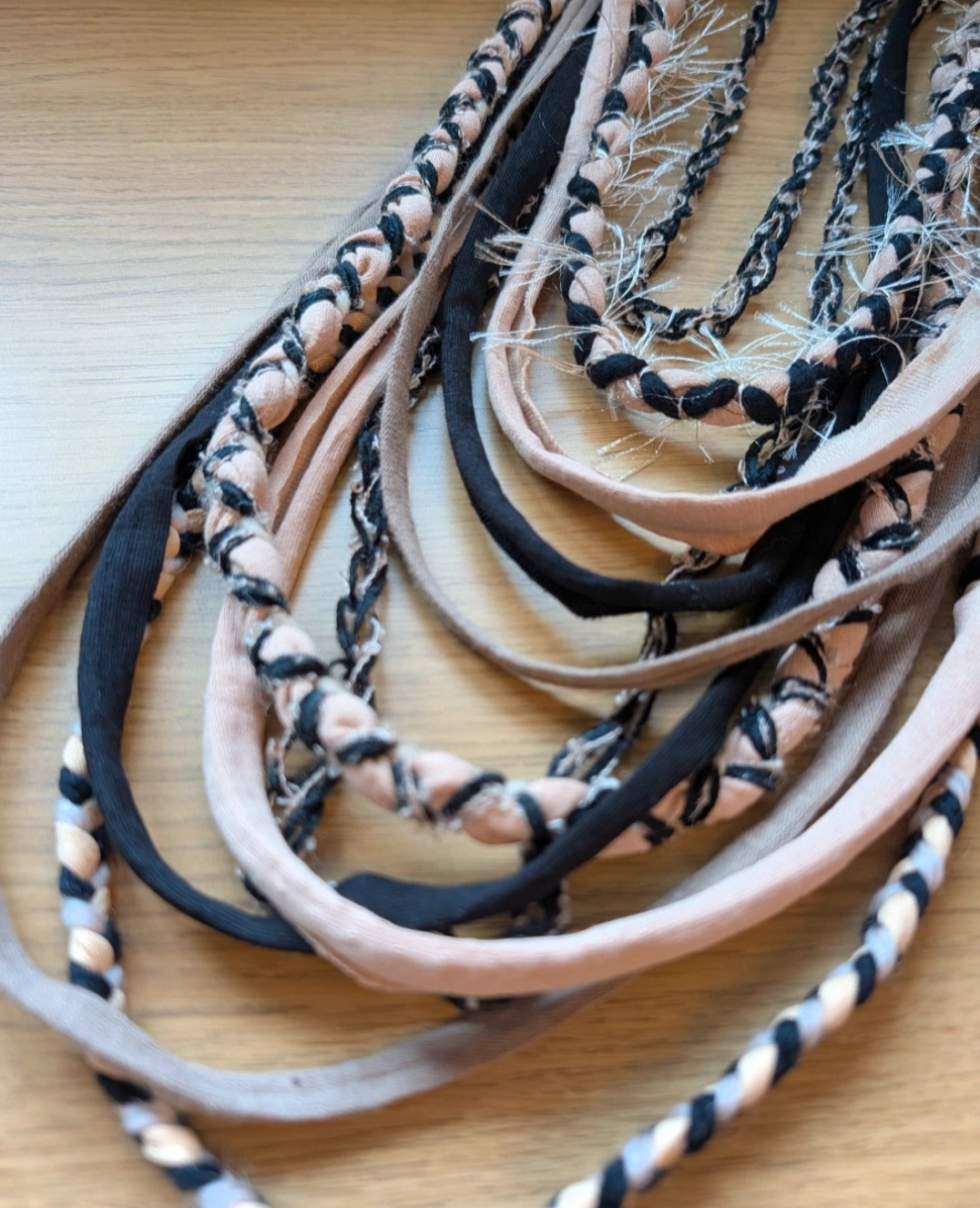 Serpentine, Handmade Witchy Boho Style Fabric Necklace