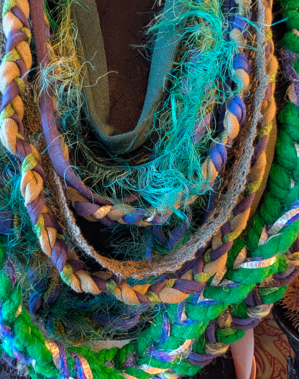 Celtic Witch Handcrafted Upcycled Infinity Scarf