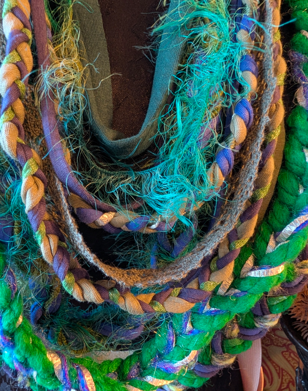 Celtic Witch Handcrafted Upcycled Infinity Scarf