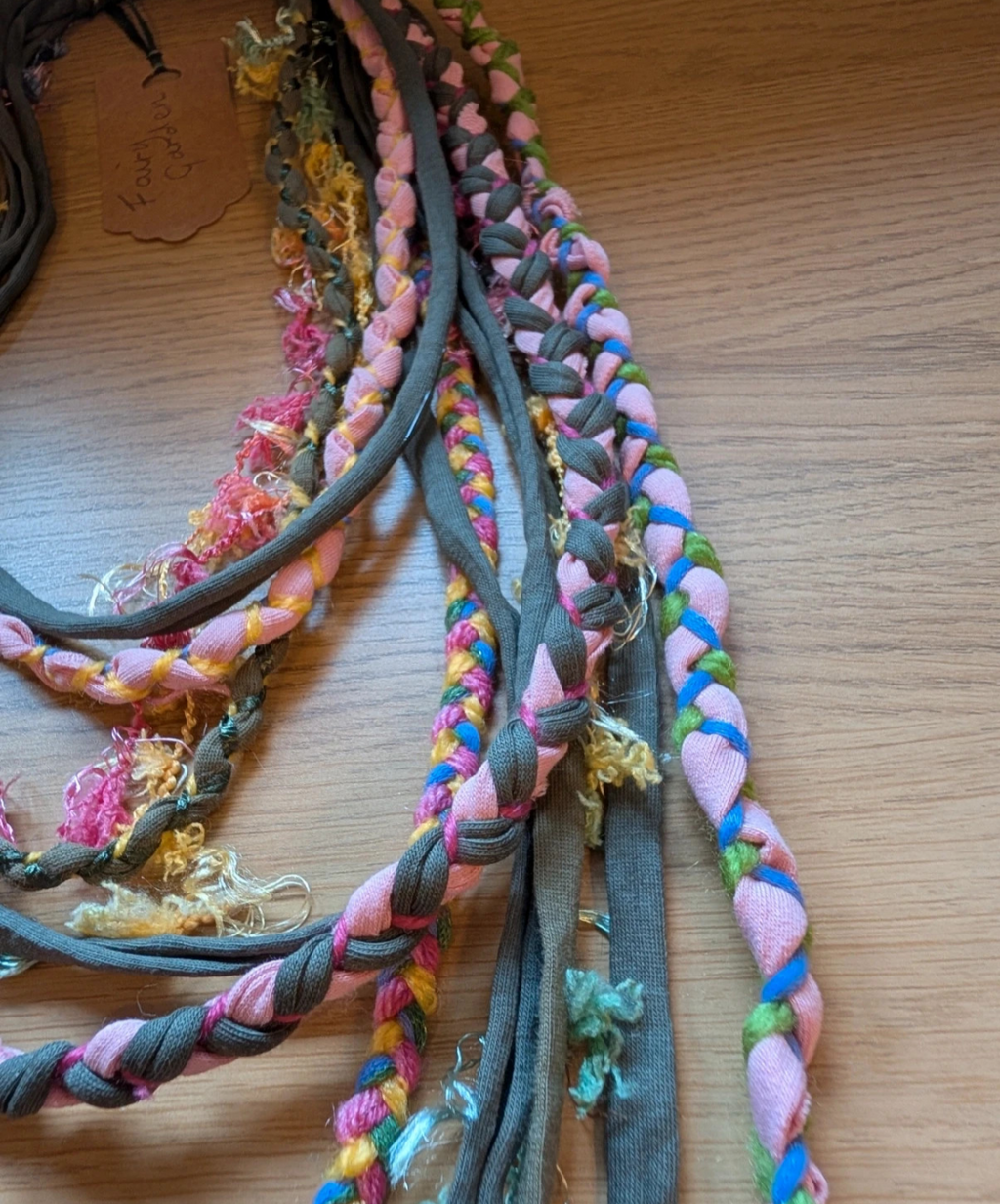Fairy Garden, Fairycore, Floral, Beltane Inspired Pastel Fabric Necklace
