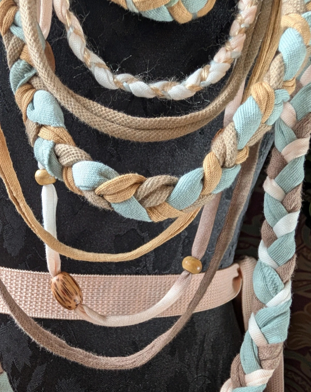 Mint Ice, Summer Festival, Boho Style, Longer length Infinity Scarf
