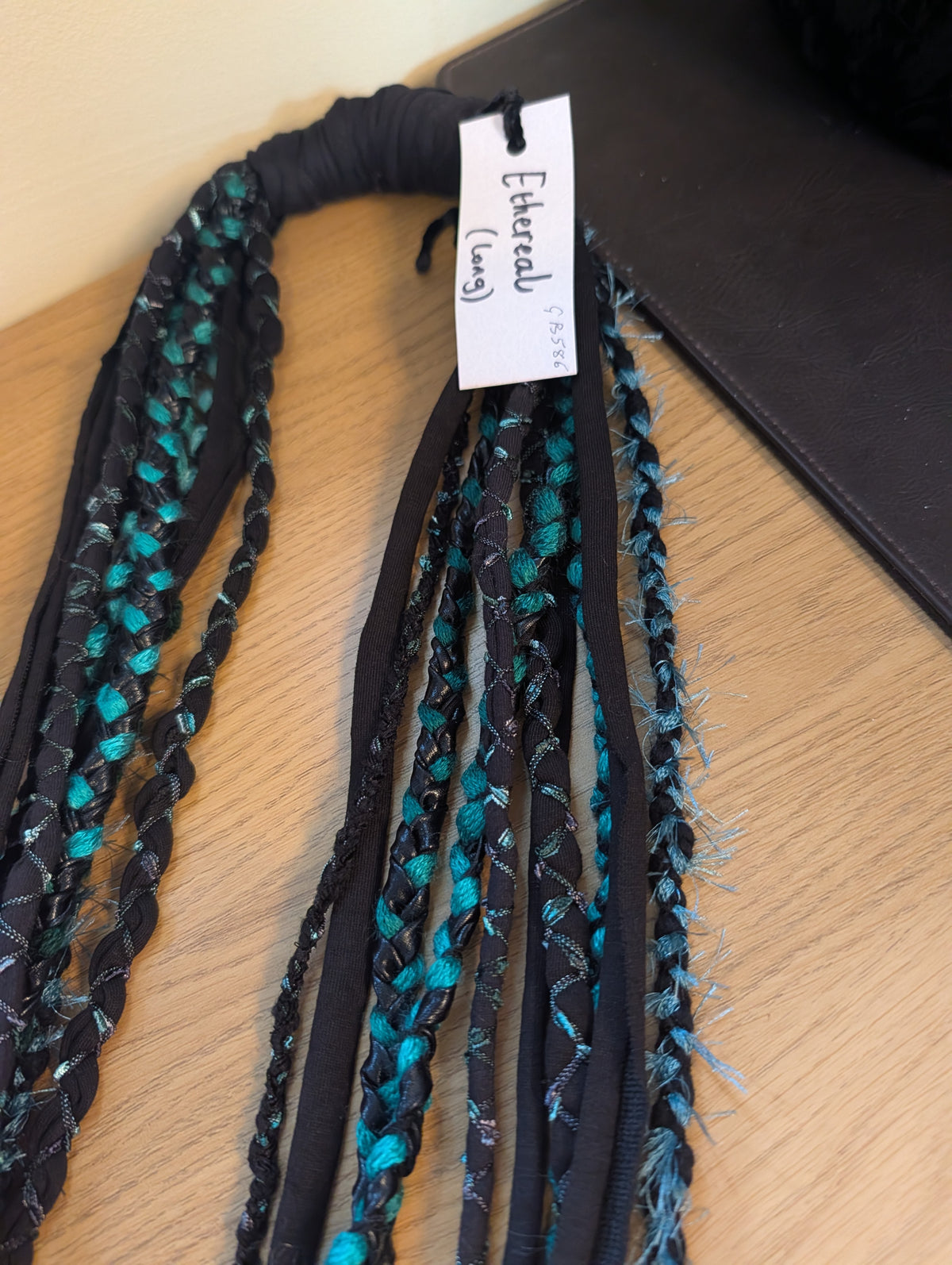 Ethereal, Long, draped fabric necklace, Gothic, Alternative Fashion Accessory, handmade, unique and Upcycled