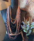 Rose Garden, Boho Style Fabric Necklace