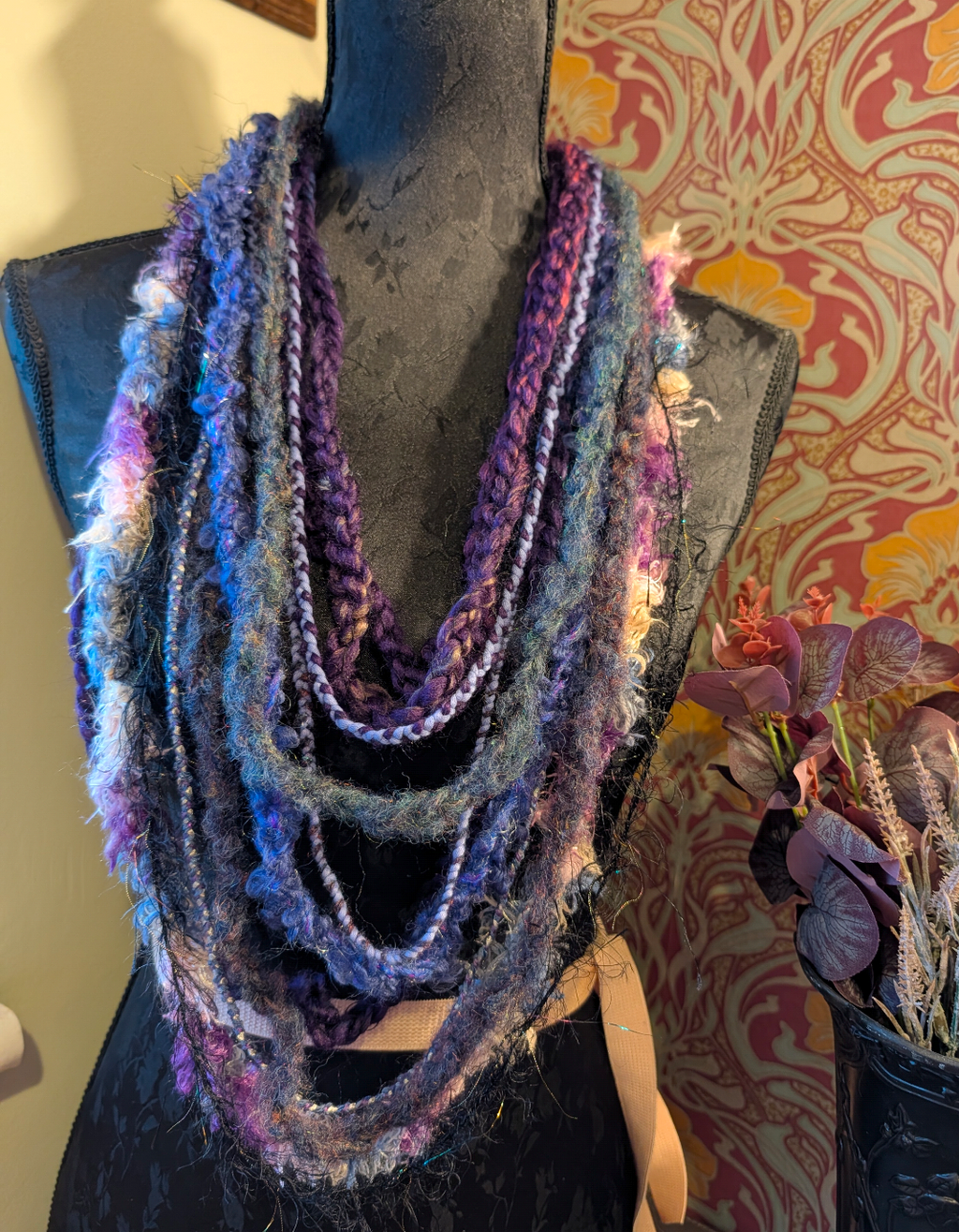 Alchemy, Handcrafted & Upcycled Boho Infinity Scarf