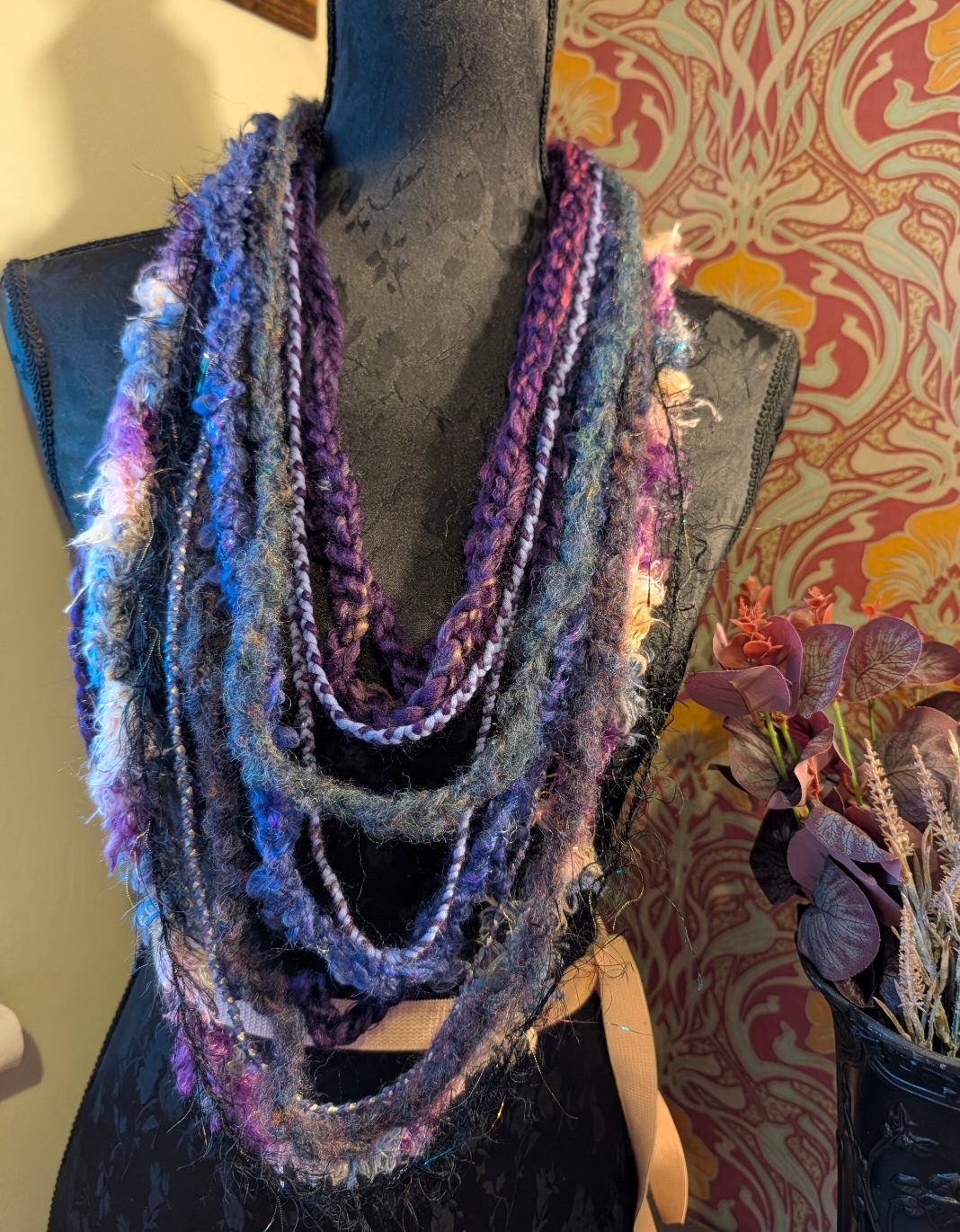 Alchemy, Handcrafted & Upcycled Boho Infinity Scarf