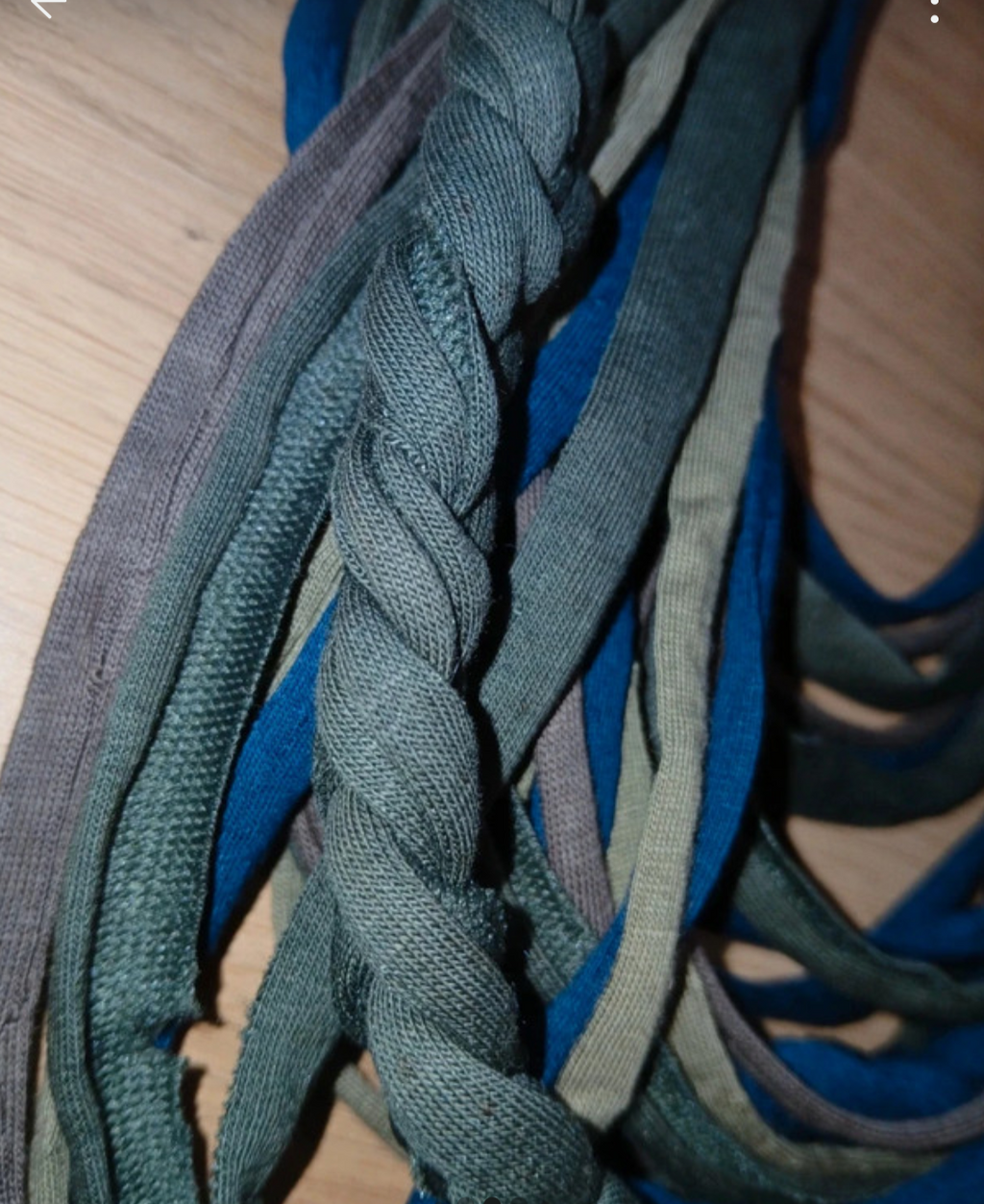 Free Spirit, Grunge/Indie cowl length, vegan infinity Scarf made from recycled T-shirt Yarn