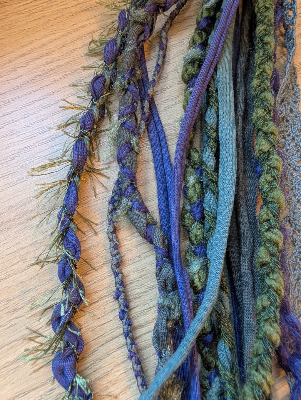 Moss & Mulberry Handmade Fabric Necklace Boho Eco Fashion